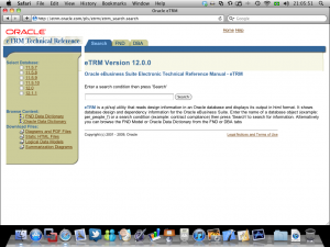 Oracle eTechincal Reference Material