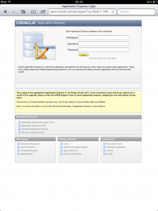 Oracle Application Express